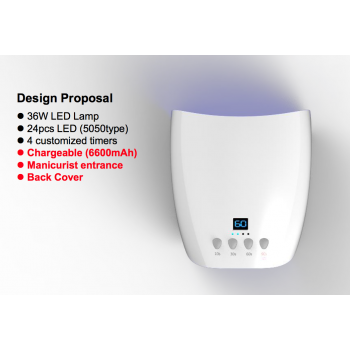 COD.LM9000 LAMPADA UV / LED DA 36W PORTATILE